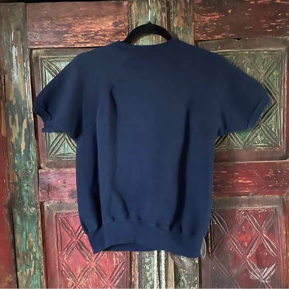 Vintage upcycled patchwork crewneck short sleeve - Picture 4 of 9